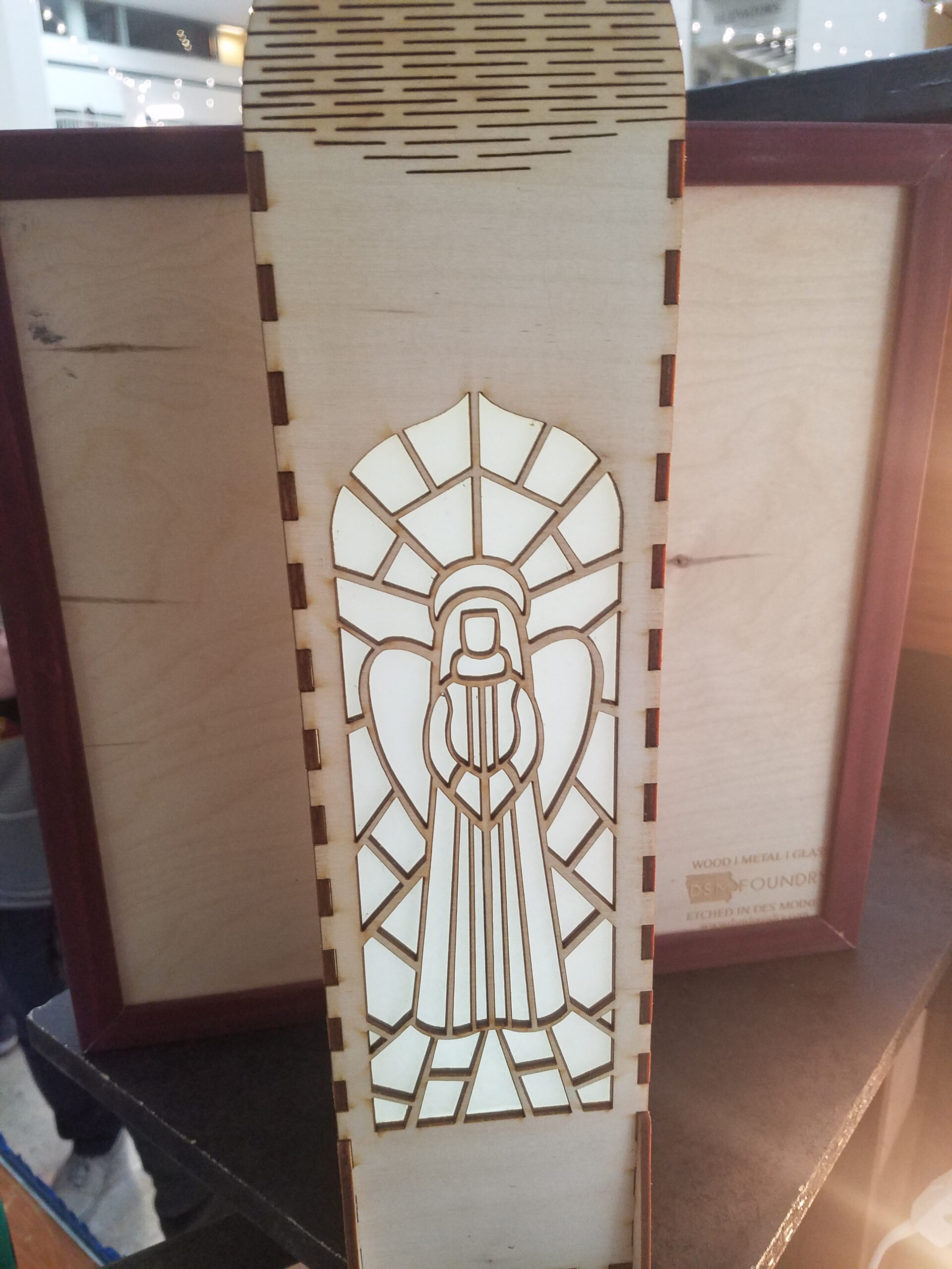 Wine box lantern - Nativity MM Angel
